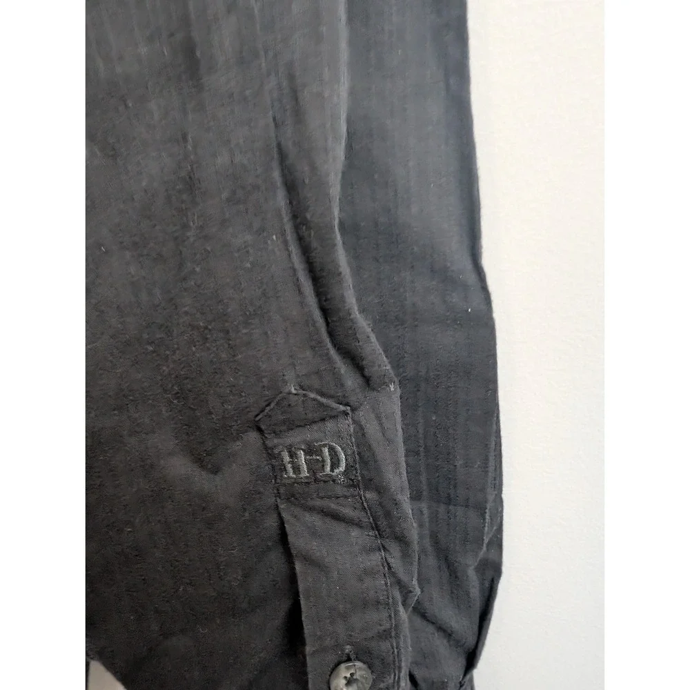 Z7 Harley Davidson Shirt Mens XL Black Long Sleeve Button Up - Picture 6 of 6